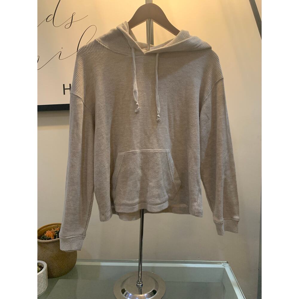 Splendid Light Gray Super Soft Hooded Sweatshirt Size S